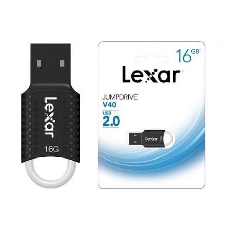 PEN DRIVE  16 GB USB 2.0 V40 NEGRO JUMPDRIVE LEXAR